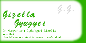 gizella gyugyei business card